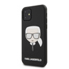Karl Lagerfeld Iconic Embossed Glitter Case - iPhone 11 Case (Black)