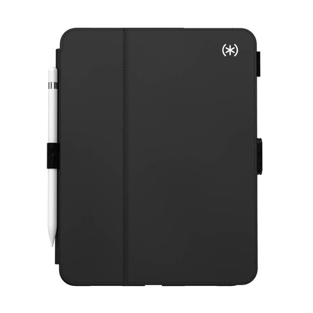 Pouzdro Speck Balance Folio – iPad 11" (2025) / 10,9" (2022) s povrchovou úpravou MICROBAN, magnetem a stojánkem (černé)