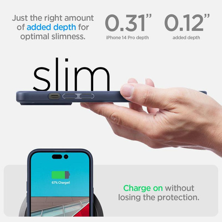 Spigen Ultra Hybrid - Coque pour iPhone 14 Pro (Bleu marine)