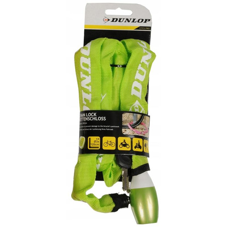 Dunlop - Chaîne antivol pour vélo 120cm (verte)
