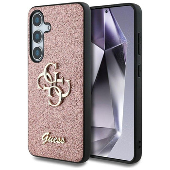 Guess Fixed Glitter Big 4G Metal Logo - Case for Samsung Galaxy S25+ (pink)