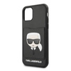Karl Lagerfeld CardSlot - Étui pour iPhone 11 avec emplacement pour cartes (Noir)