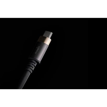 Moshi USB-C Monitor Cable - USB-C Power Delivery 100W cable with 4K/60 Hz (HDR) support (Gray/Gold)