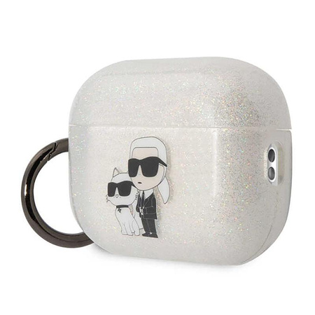 Karl Lagerfeld Glitter NFT Karl & Choupette - Étui AirPods Pro 2 (Transparent)