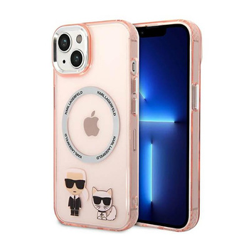 Karl Lagerfeld Karl & Choupette Aluminium MagSafe - iPhone 14 Case (rose)