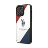 US Polo Assn Tricolor Embossed - Hülle für iPhone 14 Pro (Weiß)