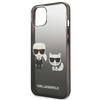 Karl Lagerfeld Gradient Ikonik Karl & Choupette - Case for iPhone 13 mini (Black)