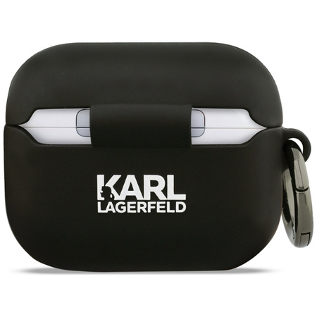 Karl Lagerfeld szilikon Choupette Head 3D - AirPods Pro 3 tok (fekete)