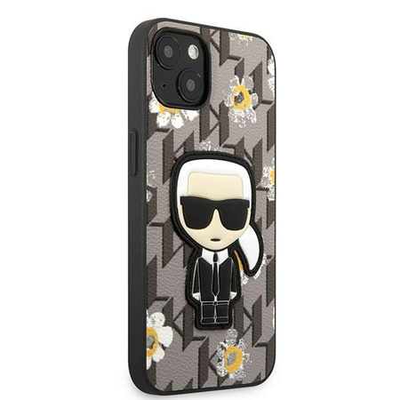 Karl Lagerfeld Iconic Karl Flower - Hülle für iPhone 13 Mini (Grau)