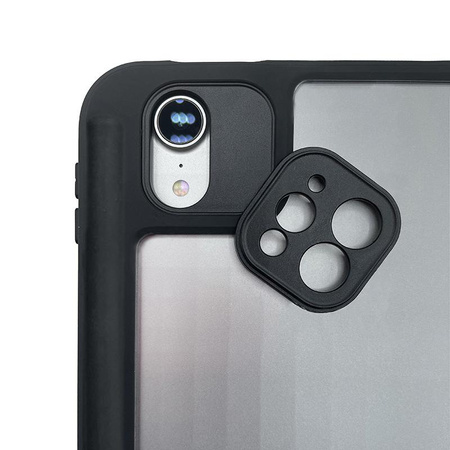 Crong PrimeFolio - pouzdro pro iPad Air 11" M3 (2025) / iPad Air 11" M2 (2024) / iPad Air 10,9" (5.-4. gen.) / iPad Pro 11" (2022-2021) (černý/průhledný)