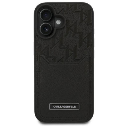 Karl Lagerfeld Cardslots Monogram - Pouzdro iPhone 16 (černé)