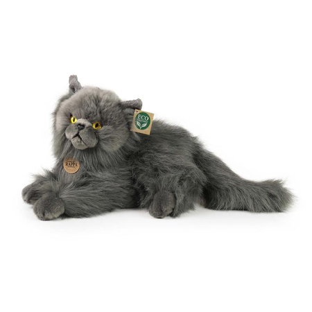GRAUE PERSIANISCHE PUSH MOUSE 30 CM, realistische Katze, weich, ECO