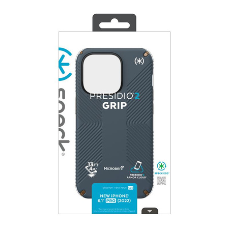Speck Presidio2 Grip - Antypoślizgowe etui iPhone 14 Pro (Charcoal / Cool Bronze / Slate)