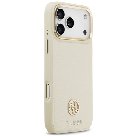 ETUI DO IPHONE 17 PRO MAX do MAGSAFE GUESS ORYGINALNE BEŻOWE ELEGANCKIE