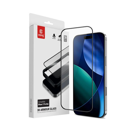 SZKŁO HARTOWANE NA EKRAN DO IPHONE 17 PRO MAX Z RAMKĄ Crong OCHRONNE