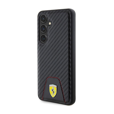 Ferrari Carbon Stitched Bottom - pouzdro pro Samsung Galaxy S24 (černé)