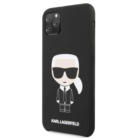 Karl Lagerfeld Fullbody Silikon Iconic - iPhone 11 Pro Max Tasche (Schwarz)