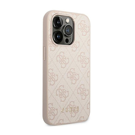 Guess 4G Metal Gold Logo  Case iPhone 14 Pro (Pink)