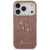 Guess Fixed Glitter Big 4G Metal Frame - Pouzdro iPhone 17 Pro (růžový)