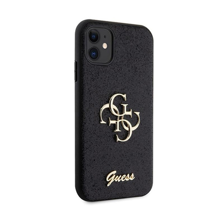 Guess Glitter Script Big 4G - iPhone 11 Case (black)