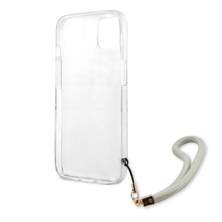 Guess Marble Strap - Coque iPhone 13 Mini (gris)
