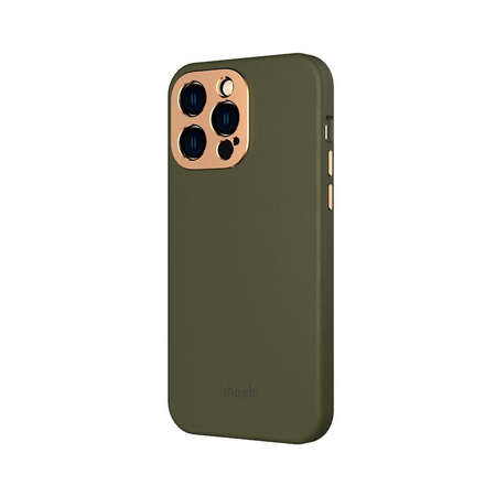 Moshi Napa Slim MagSafe - kožené pouzdro pro iPhone 14 Pro Max (Juniper Green)