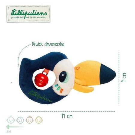 Lilliputiens - Mini-Rassel mit Glocke Toucan Pablo