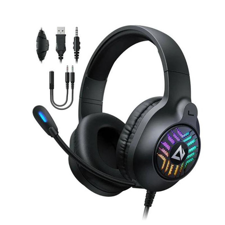 AUKEY GHX1 RGB - Casque d'écoute pour les joueurs (noir)