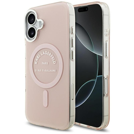 ETUI DO IPHONE 17 do MAGSAFE KARL LAGERFELD ORYGINALNE RÓŻOWE MODNE CASE