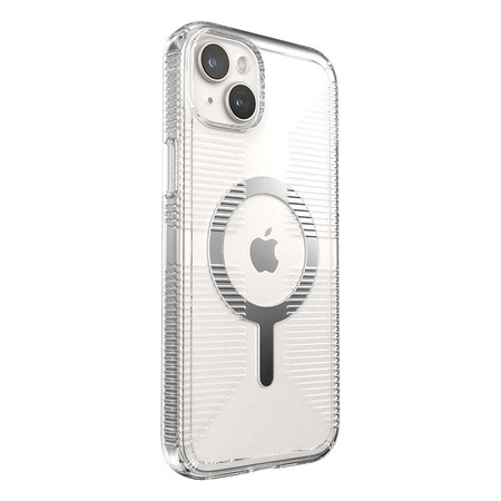Speck Gemshell Grip + MagSafe - pouzdro pro iPhone 15 Plus / iPhone 14 Plus (Clear / Chrome Finish)