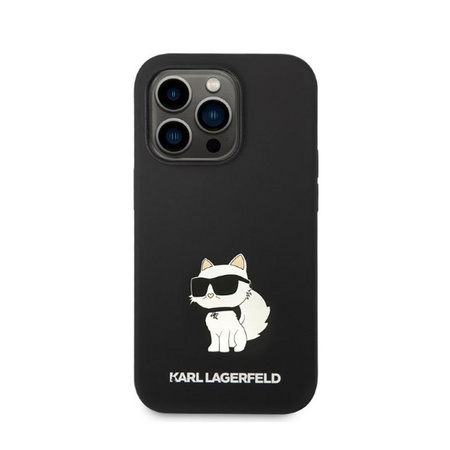 Karl Lagerfeld szilikon NFT Choupette - iPhone 14 Pro Max tok (fekete)