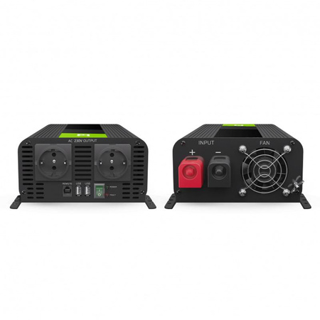 Green Cell - Inverter PRO 12V - 230V 1000W/2000W tiszta szinusz hullámú feszültség átalakító PRO 12V - 230V-ra