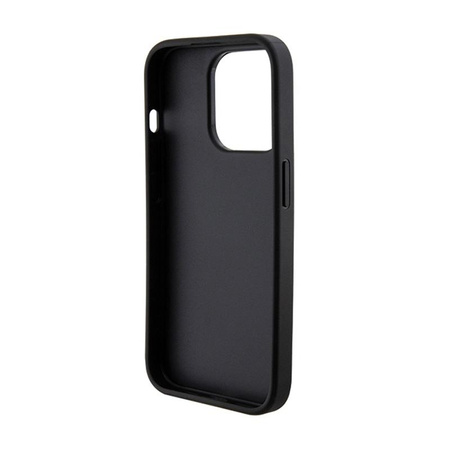 Guess Grip Stand 4G Saffiano Strass Logo - iPhone 15 Pro Case (black)