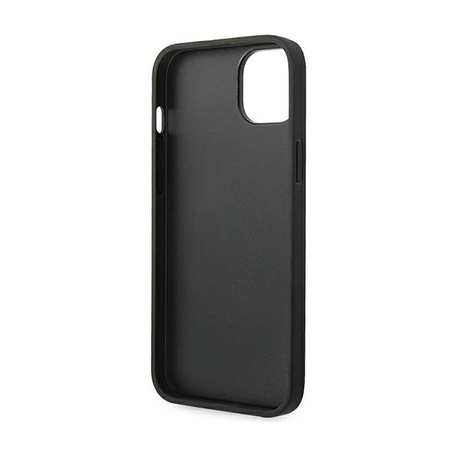 Ferrari Leather Stamp Sides - iPhone 14 Plus Tasche (Schwarz)