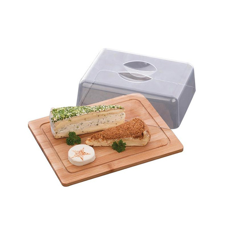 Plateau à fromage en bambou avec couvercle