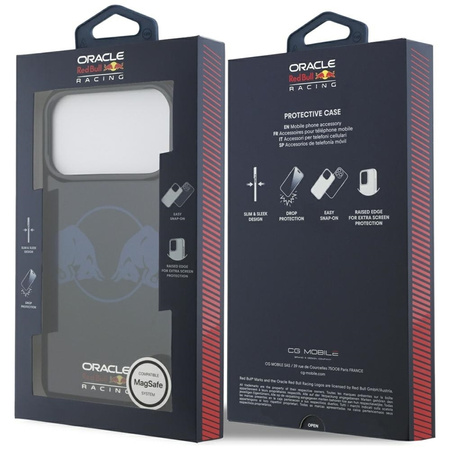 Custodia Red Bull IML Transparent Two Bulls MagSafe per iPhone 17 Pro Max (blu navy)