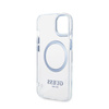 Guess Metal Outline Magsafe - Etui iPhone 14 Plus (przezroczysty / niebieski)
