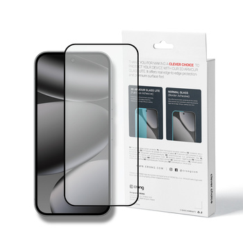 Crong 3D Armor Glass Lite - tvrzené sklo s celoplošným lepením pro Google Pixel 9 Pro / 10 Pro