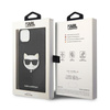 Karl Lagerfeld Saffiano Choupette Head Patch Case - Hülle für iPhone 14 Plus (Schwarz)