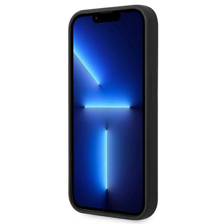 BMW Liquid Silicone Case Metal Logo for iPhone 14 Pro Max (Black)