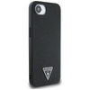 Guess Grained Triangle MagSafe - Tasche für iPhone 16e (schwarz)