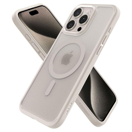 Spigen Ultra Hybrid MagSafe - Case for iPhone 15 Pro (Frost Natural Titanium)