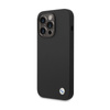 BMW szilikon fém logó - iPhone 15 Pro Max tok (fekete)