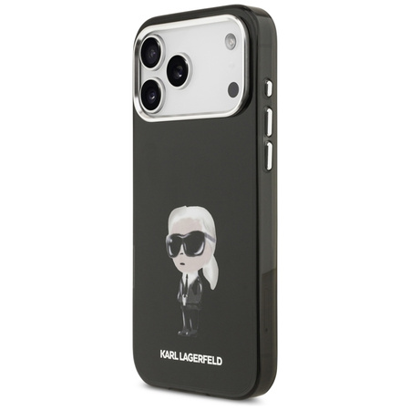 Karl Lagerfeld IML Aquarelle Karl & Logo MagSafe - Custodia per iPhone 17 Pro Max (Nero)