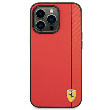 Ferrari Carbon - iPhone 14 Pro Max Tasche (Rot)
