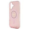Guess IML Rhinestones MagSafe - Coque iPhone 16 (rose)
