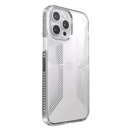 Speck Presidio Perfect-Clear mit Griffen - Tasche iPhone 13 Pro Max / iPhone 12 Pro Max mit MICROBAN-Beschichtung (Klar)