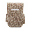 Guess GCube Stripe Phone Bag - Bag with smartphone compartment (Brown)