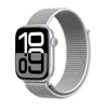 Crong Nylon - sport szíj Apple Watch 44/45/46/49 mm-es órához (ezüstszürke)