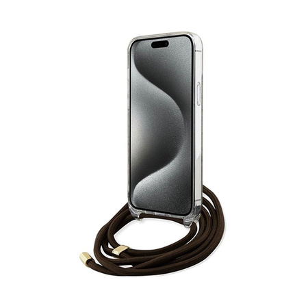 Guess Crossbody Cord 4G Print - iPhone 15 Pro Max tok (barna)